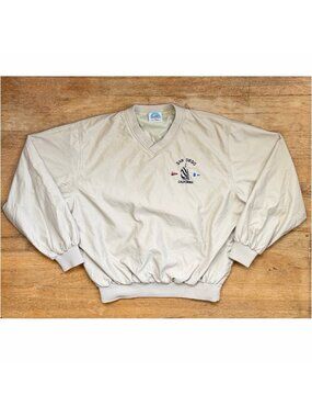 Vintage Mens San Diego California Windbreaker Jacket Size Medium 90s Sailboat